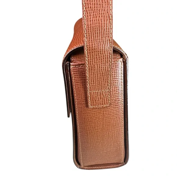 Celine Brown Leather Shoulder Bag with Gold Accent - Picture 4 of 6